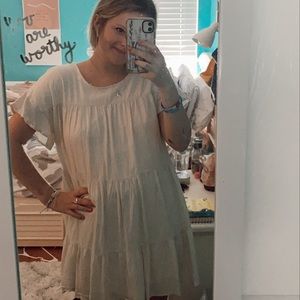 Cream short sleeve dress!